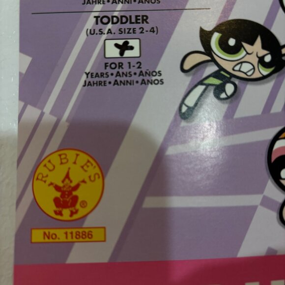 Powerpuff girls Bubbles Rubie’s Costume Toddlers NWT NOS - Picture 16 of 16